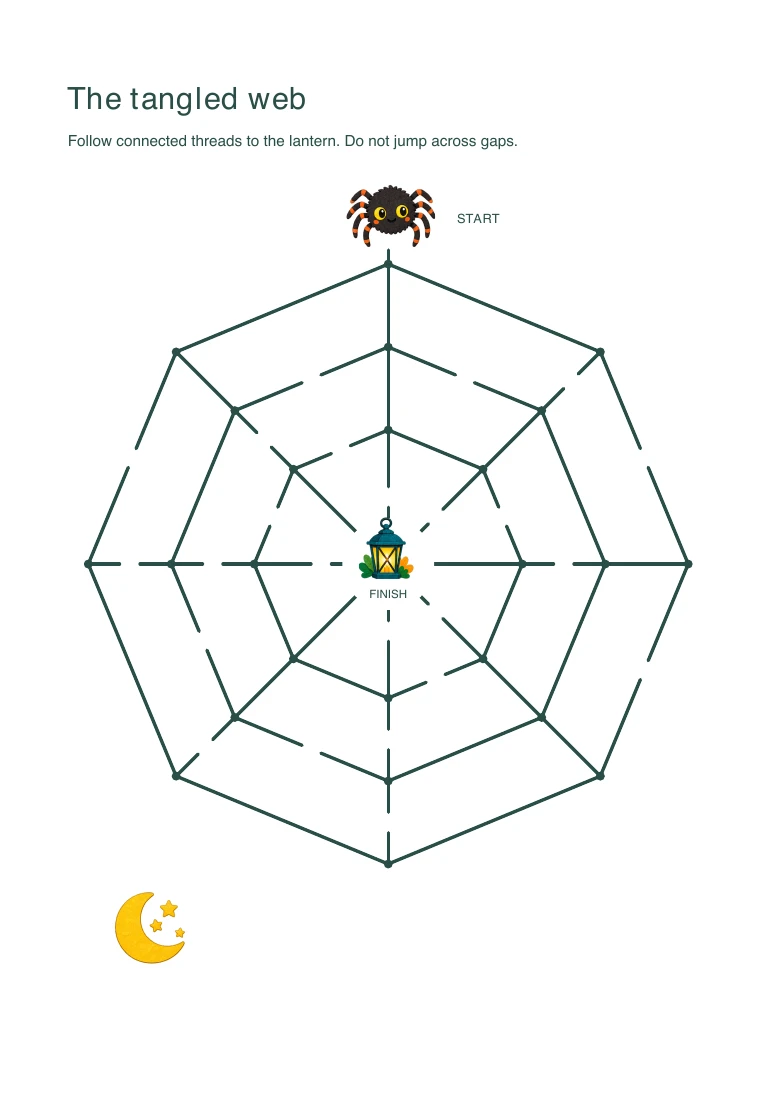 The tangled web printable page