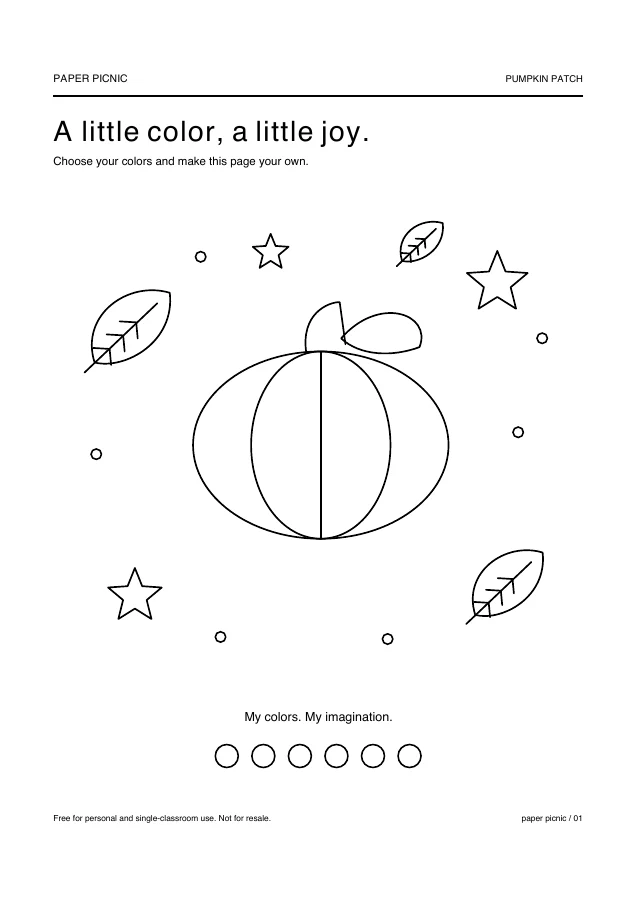 Pumpkin Patch coloring page