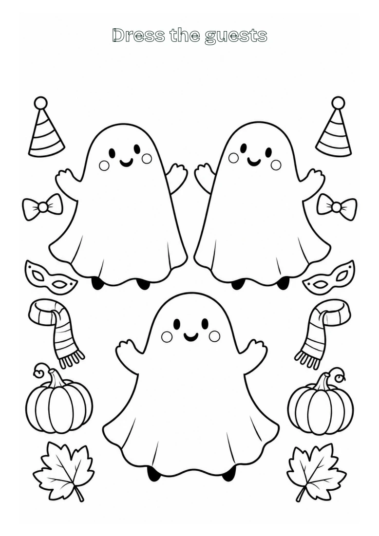 Pumpkin Picnic Dress the picnic guests printable