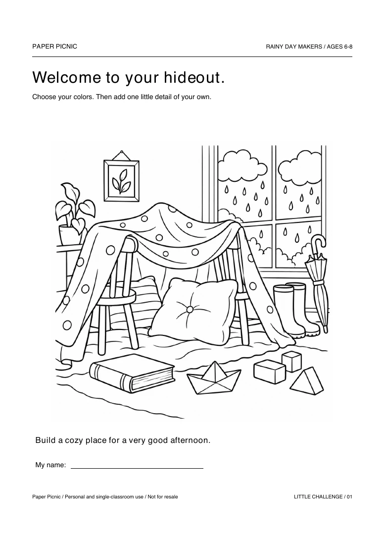 Rainy Day Makers activity preview